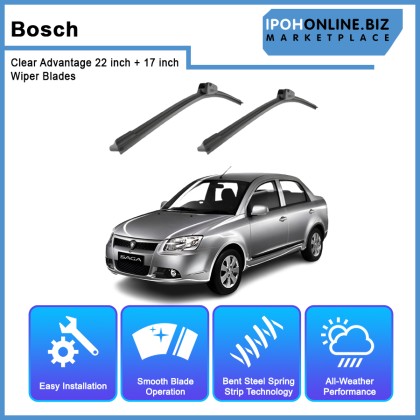 Bosch Clear Advantage Set Proton Saga 2008-2018 (22 inch + 17 inch) - 3397013803 + 3397013798